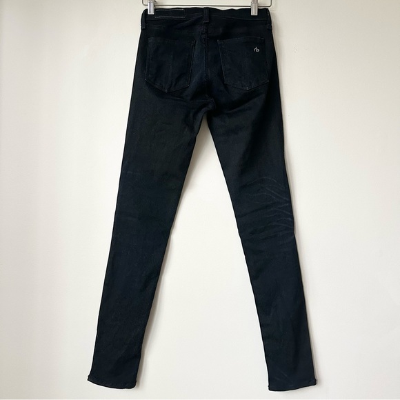 RAG & BONE | “THE LEGGING” SUPER STRETCH SKINNY MID-RISE JEGGINGS DARK INDIGO - Picture 2 of 11